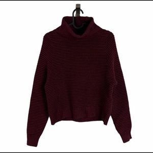 Womens Madewell Mock Neck Tight Knit Sweater